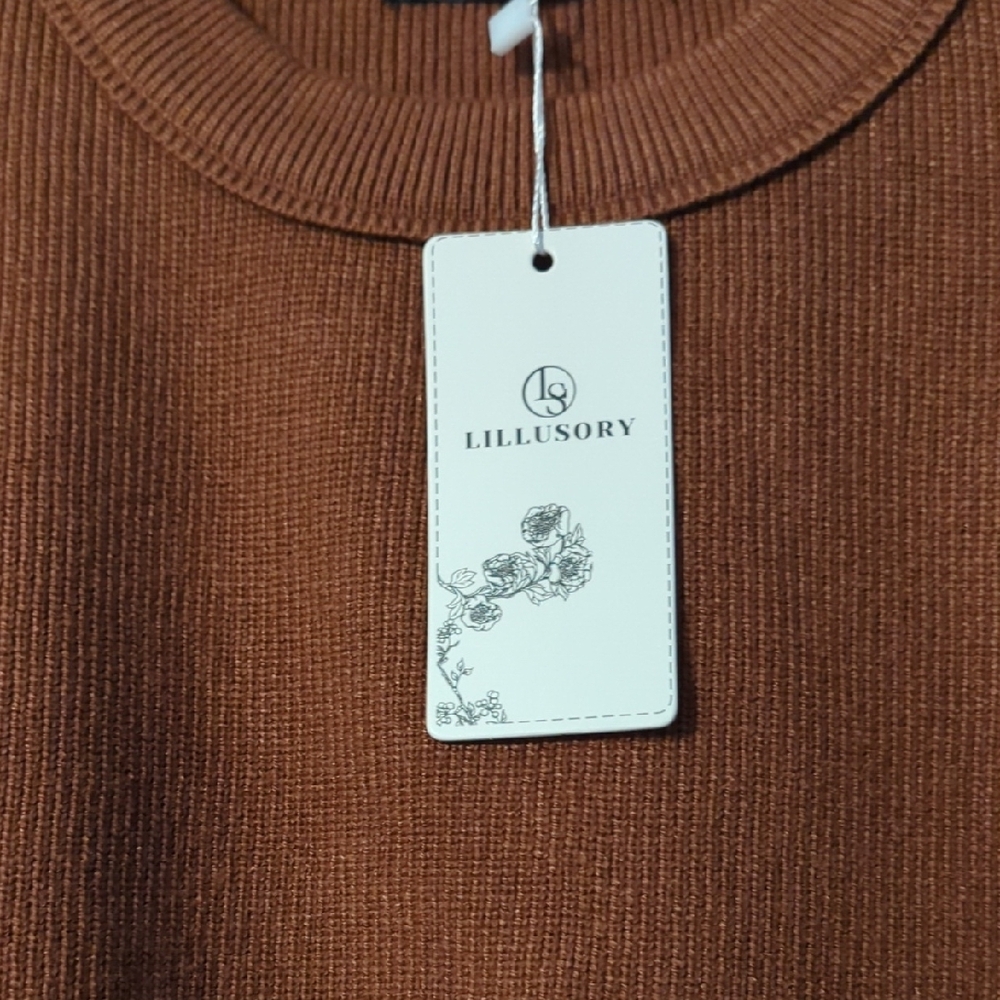 Brown Crew Neck Sweater - Picture 2 of 6